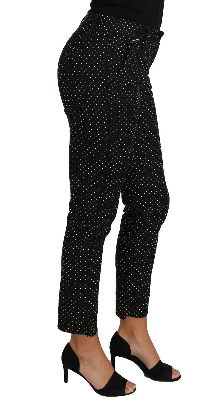 Dolce & Gabbana Elegant Polka Dot Cropped Trousers - Sandy Store ByNet