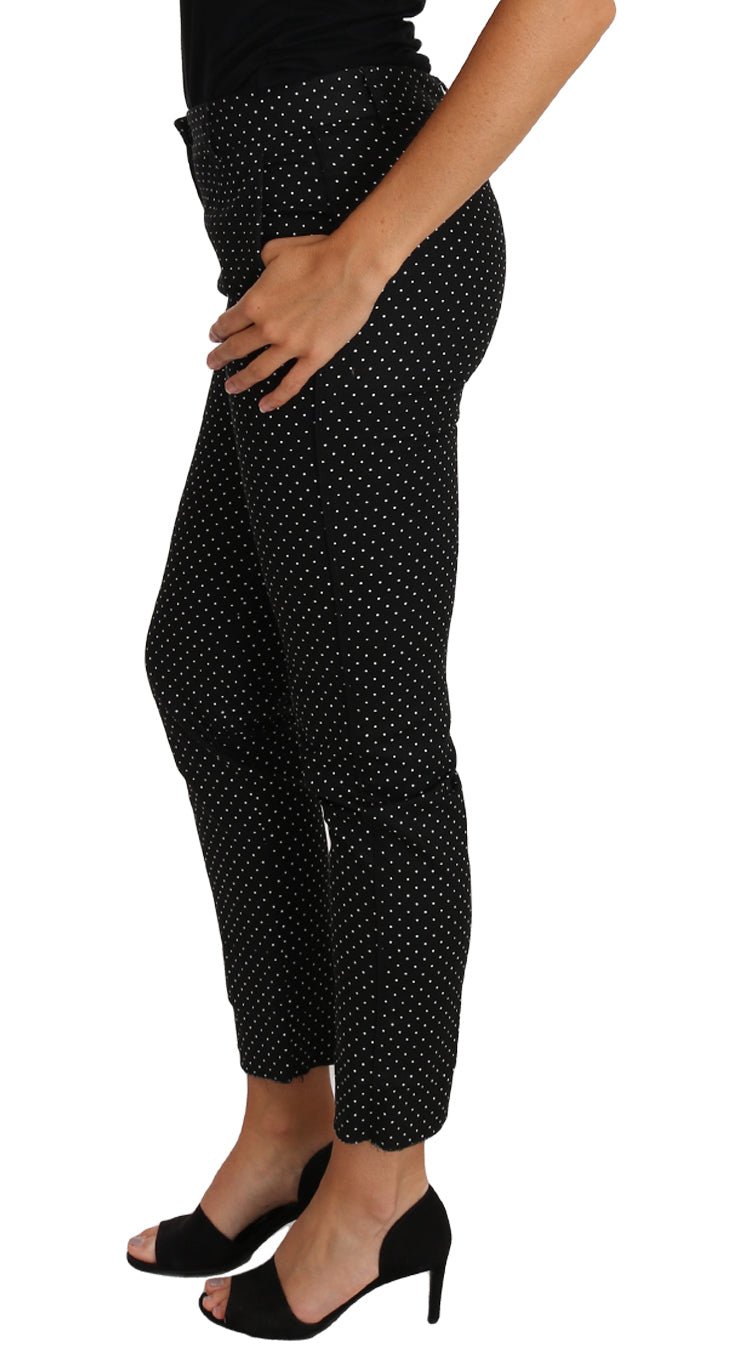 Dolce & Gabbana Elegant Polka Dot Cropped Trousers - Sandy Store ByNet