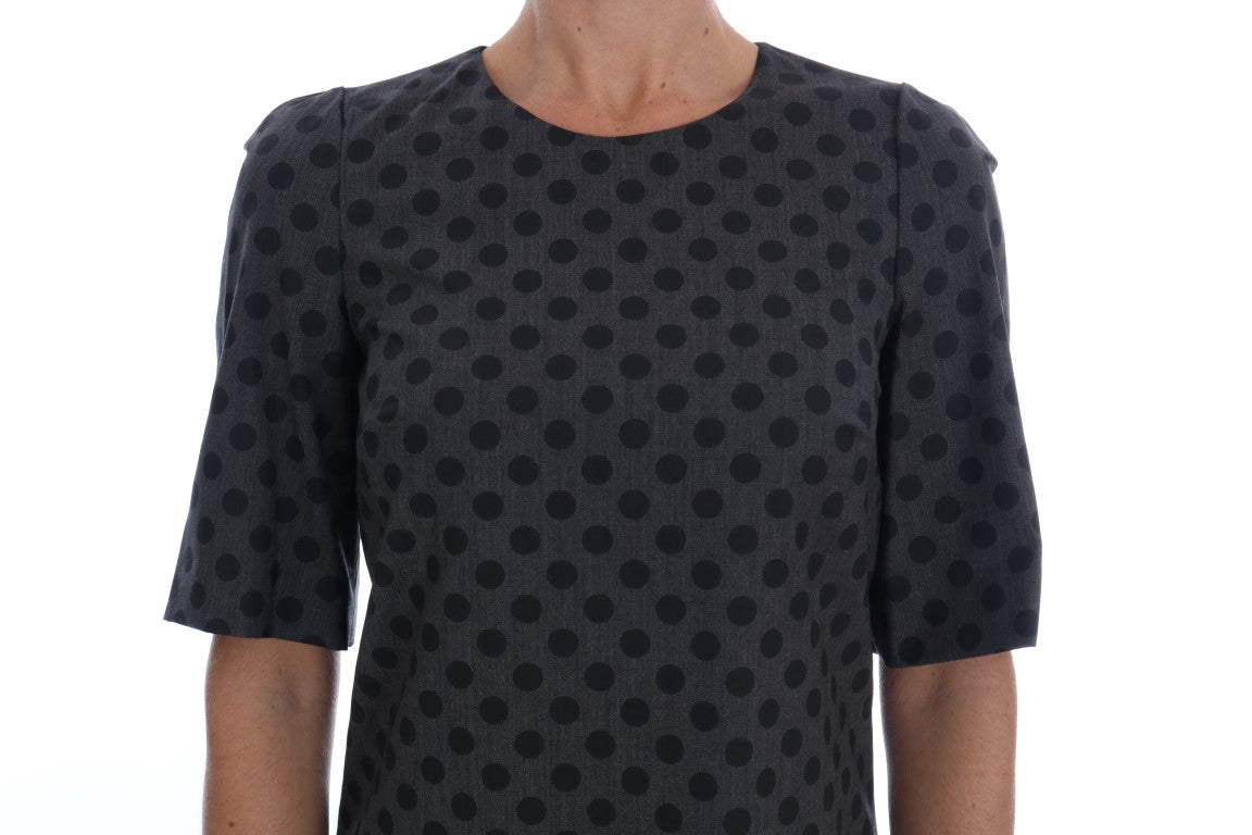 Dolce & Gabbana Elegant Polka Dot Wool Blend Dress - Sandy Store ByNet