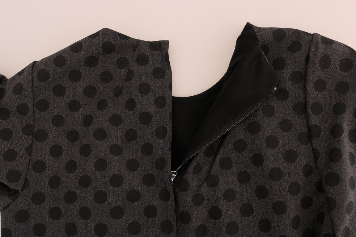 Dolce & Gabbana Elegant Polka Dot Wool Blend Dress - Sandy Store ByNet