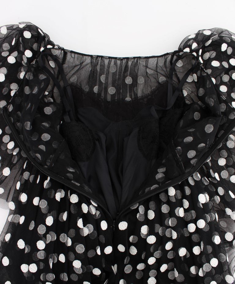 Dolce & Gabbana Elegant Polka Dotted Ruffled Dress - Sandy Store ByNet