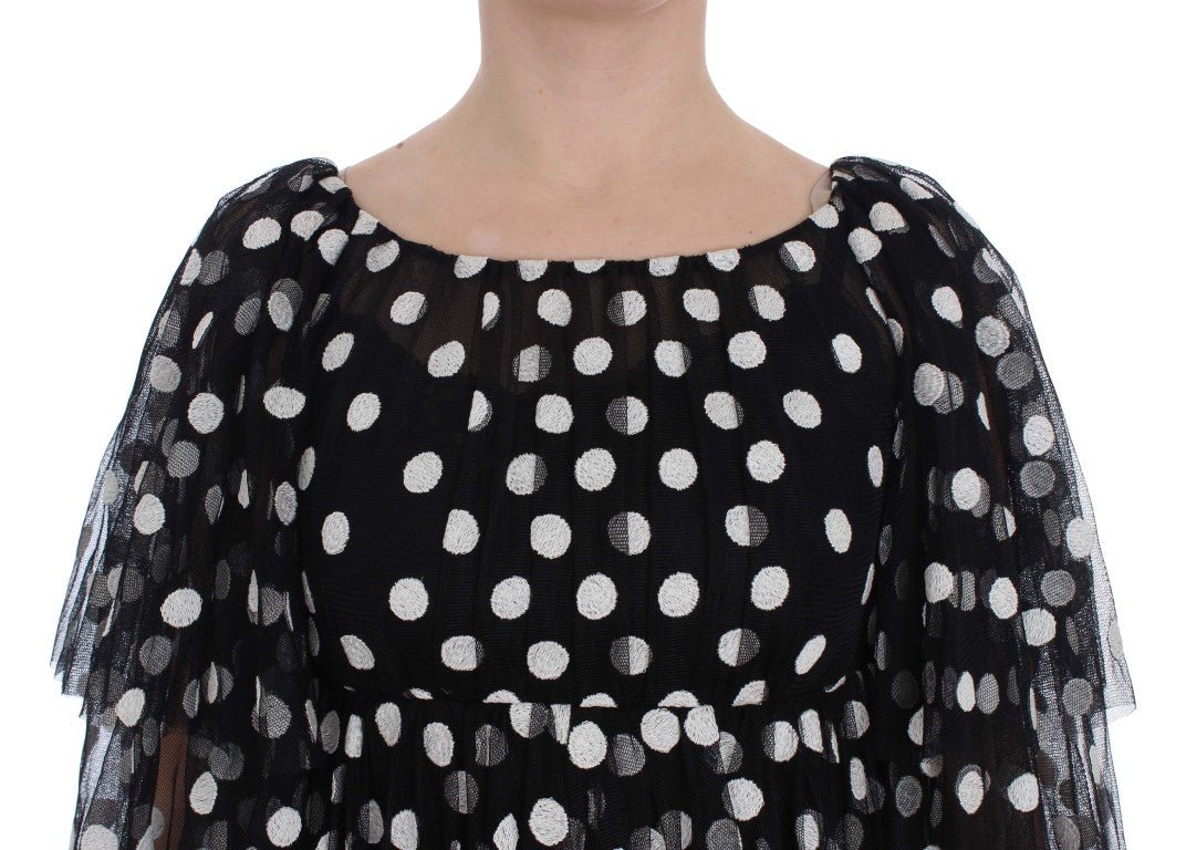 Dolce & Gabbana Elegant Polka Dotted Ruffled Dress - Sandy Store ByNet