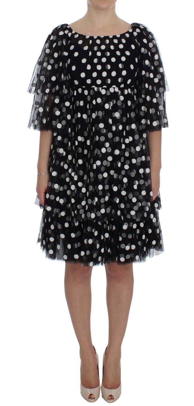 Dolce & Gabbana Elegant Polka Dotted Ruffled Dress - Sandy Store ByNet