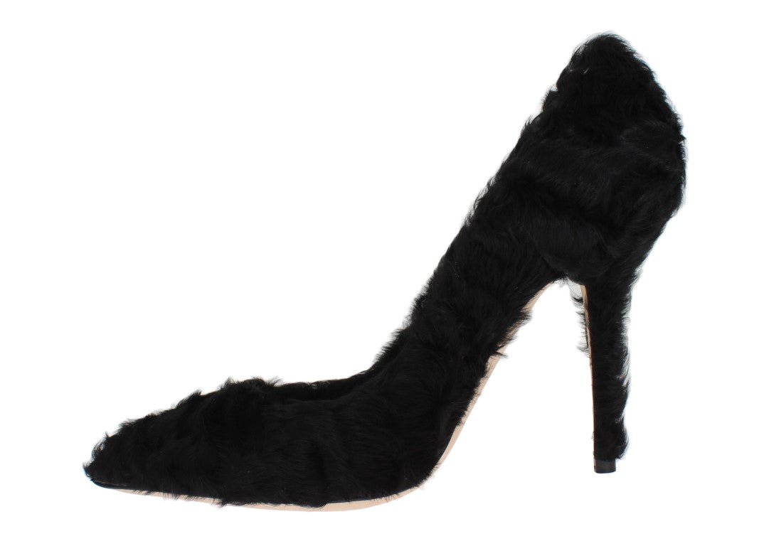 Dolce & Gabbana Elegant Pumps in Luxe Xiangao Fur Leather - Sandy Store ByNet