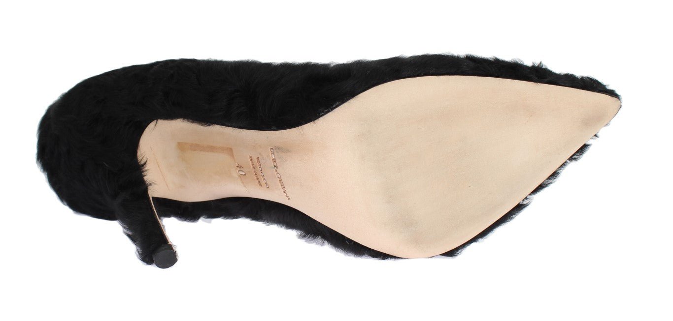 Dolce & Gabbana Elegant Pumps in Luxe Xiangao Fur Leather - Sandy Store ByNet