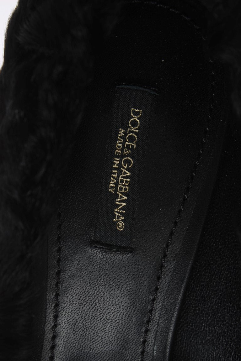 Dolce & Gabbana Elegant Pumps in Luxe Xiangao Fur Leather - Sandy Store ByNet