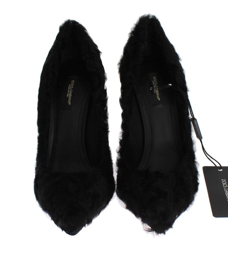 Dolce & Gabbana Elegant Pumps in Luxe Xiangao Fur Leather - Sandy Store ByNet