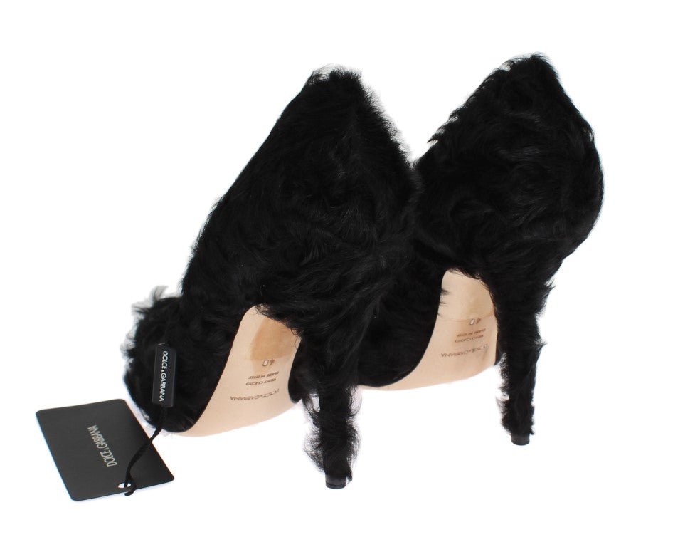 Dolce & Gabbana Elegant Pumps in Luxe Xiangao Fur Leather - Sandy Store ByNet