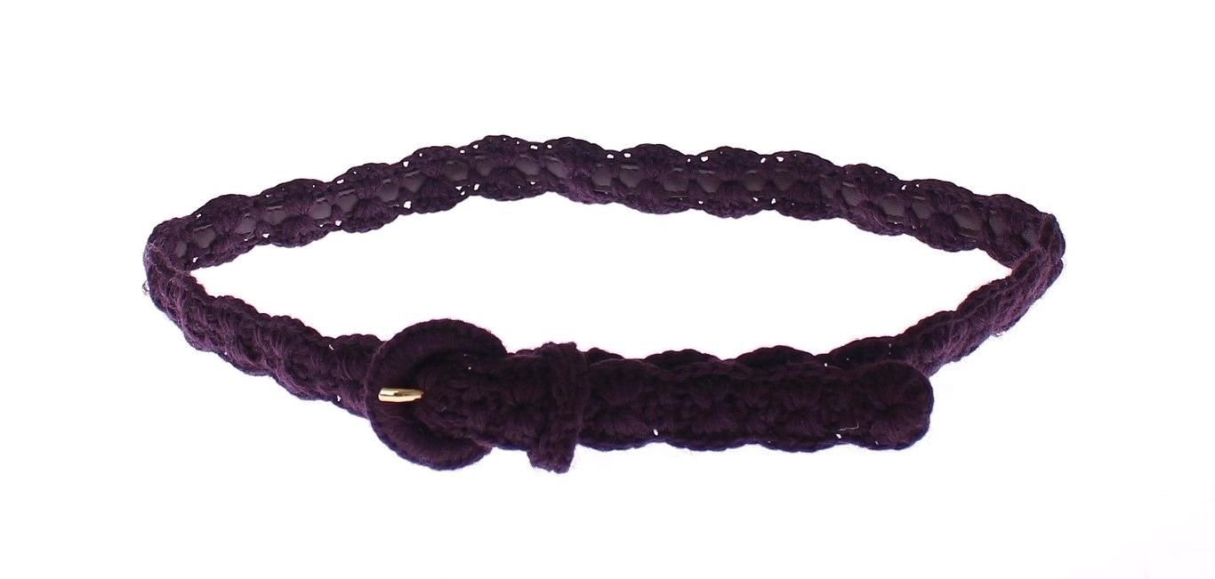 Dolce & Gabbana Elegant Purple Cotton Designer Belt – 70 cm / 28 Inches par Dolce & Gabbana | Disponible sur Sandy Store ByNet