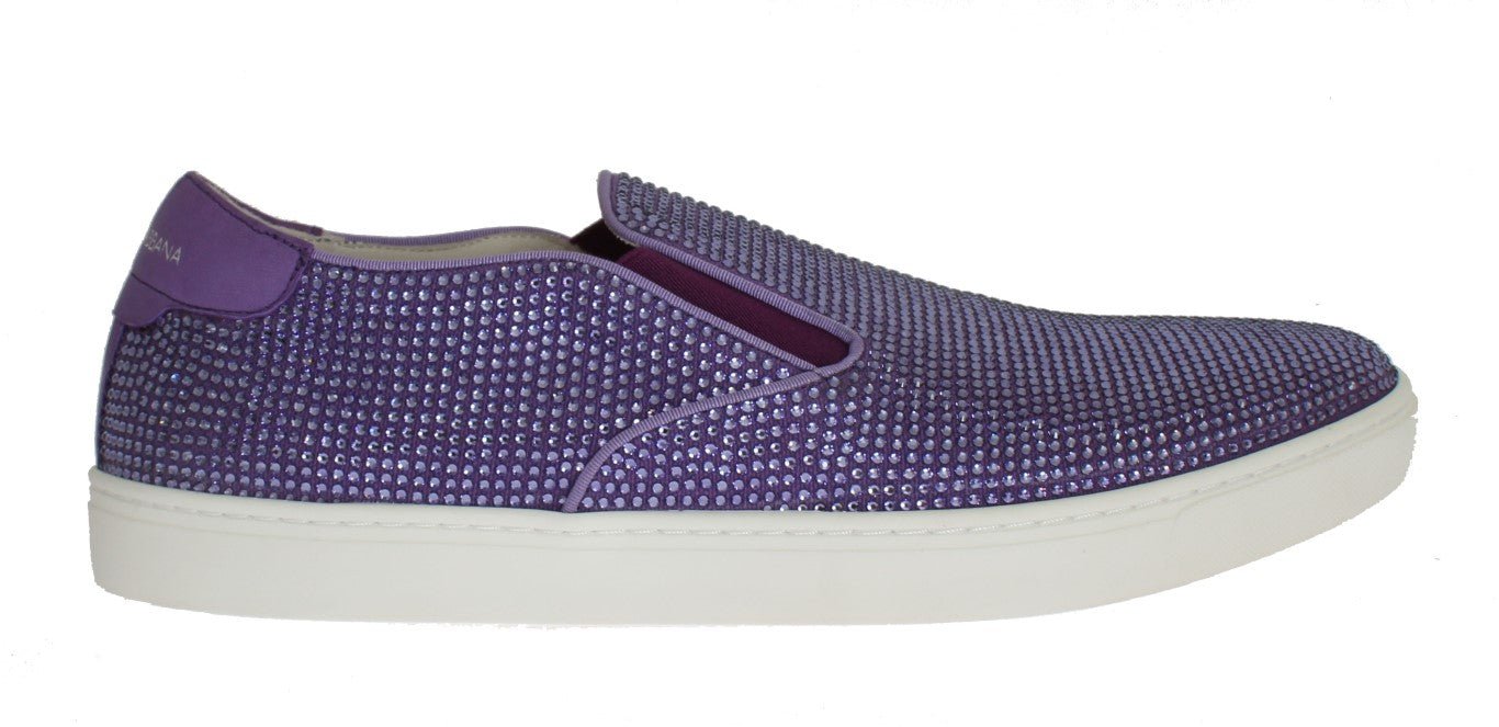 Dolce & Gabbana Elegant Purple Strass Fashion Sneakers - Sandy Store ByNet