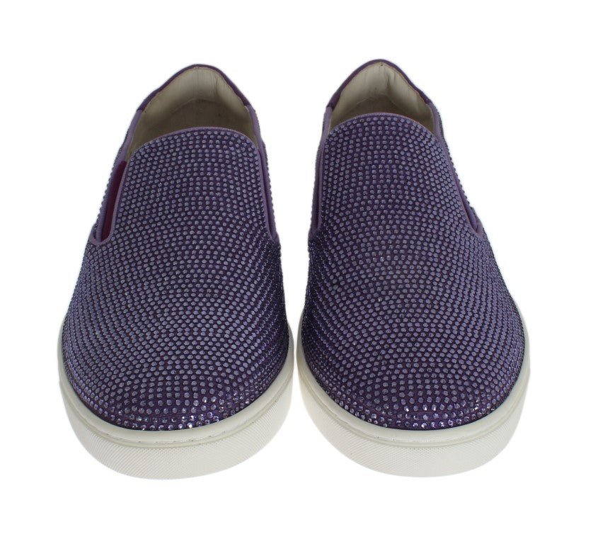 Dolce & Gabbana Elegant Purple Strass Fashion Sneakers - Sandy Store ByNet