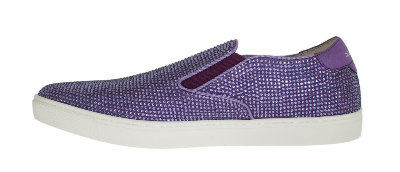 Dolce & Gabbana Elegant Purple Strass Fashion Sneakers - Sandy Store ByNet