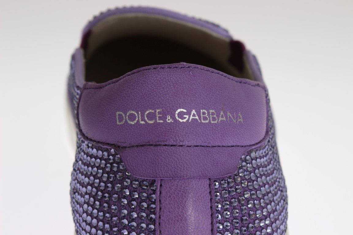 Dolce & Gabbana Elegant Purple Strass Fashion Sneakers - Sandy Store ByNet