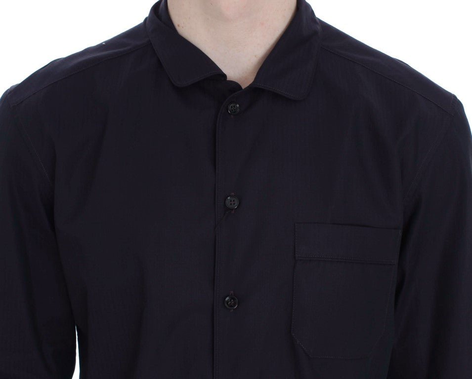 Dolce & Gabbana Elegant Purple Striped Cotton Nightshirt - Sandy Store ByNet