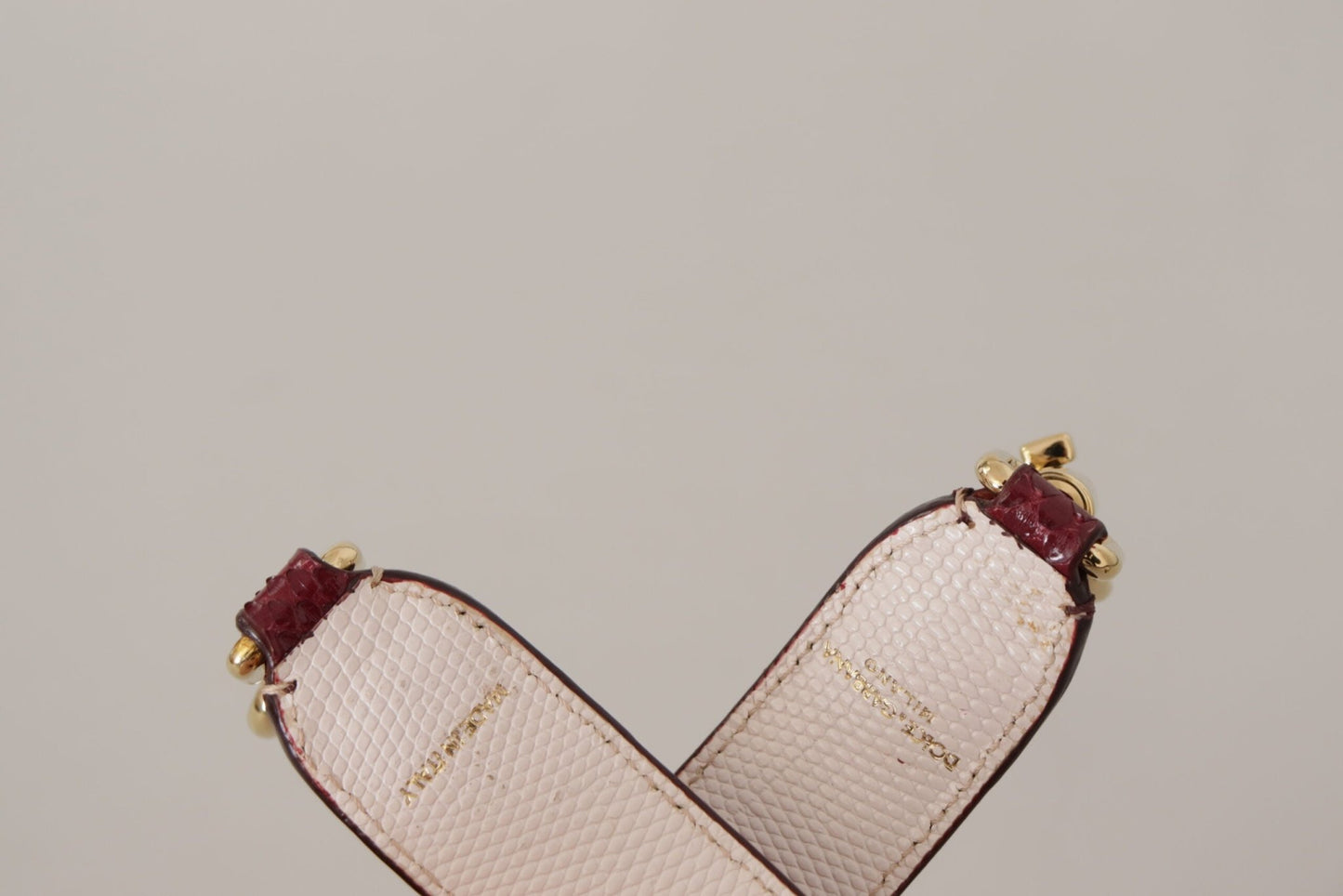 Dolce & Gabbana Elegant Python Leather Bag Strap in Bordeaux - Sandy Store ByNet