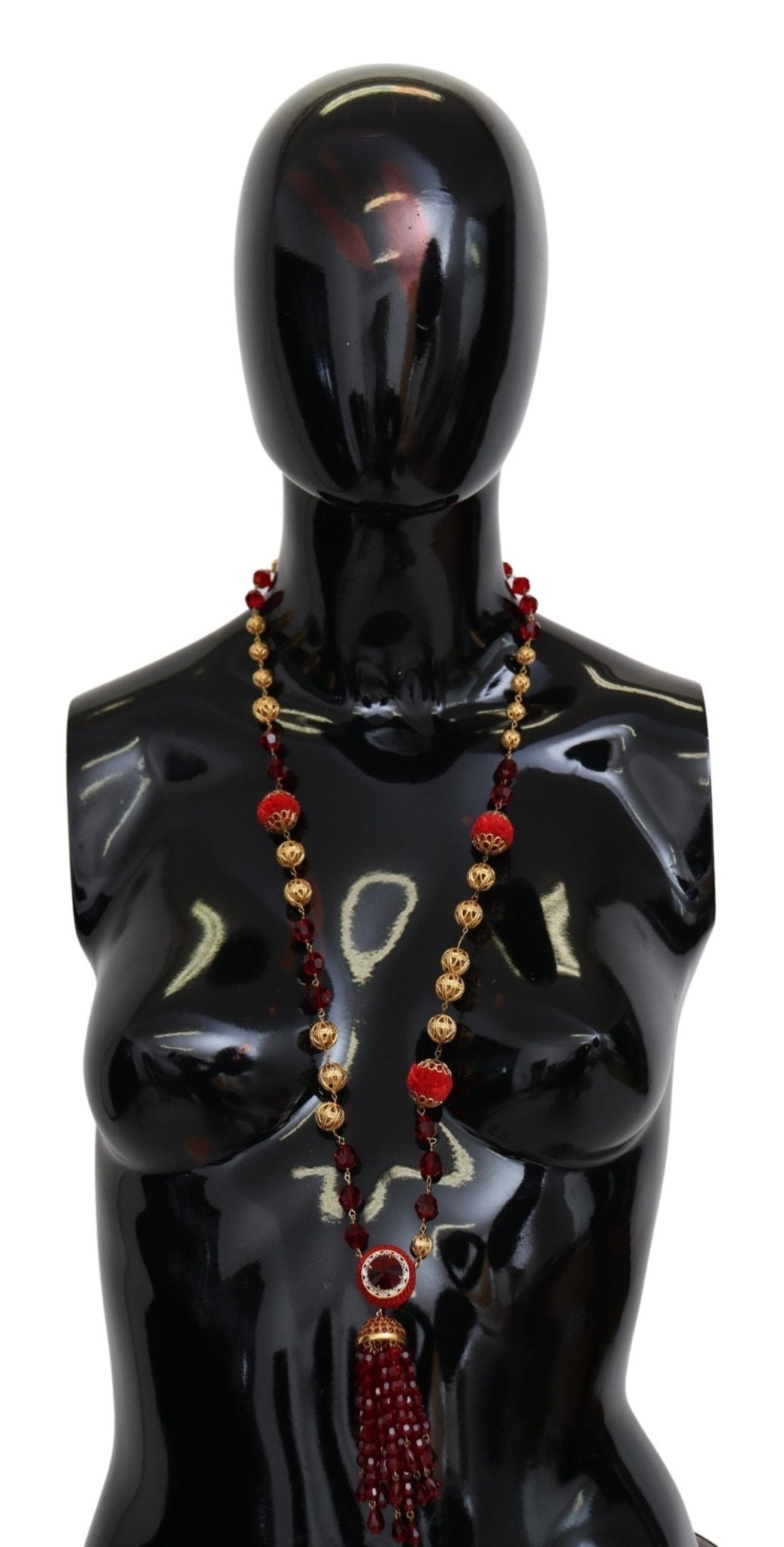 Dolce & Gabbana Elegant Red Crystal Gold - Plated Necklace - Sandy Store ByNet