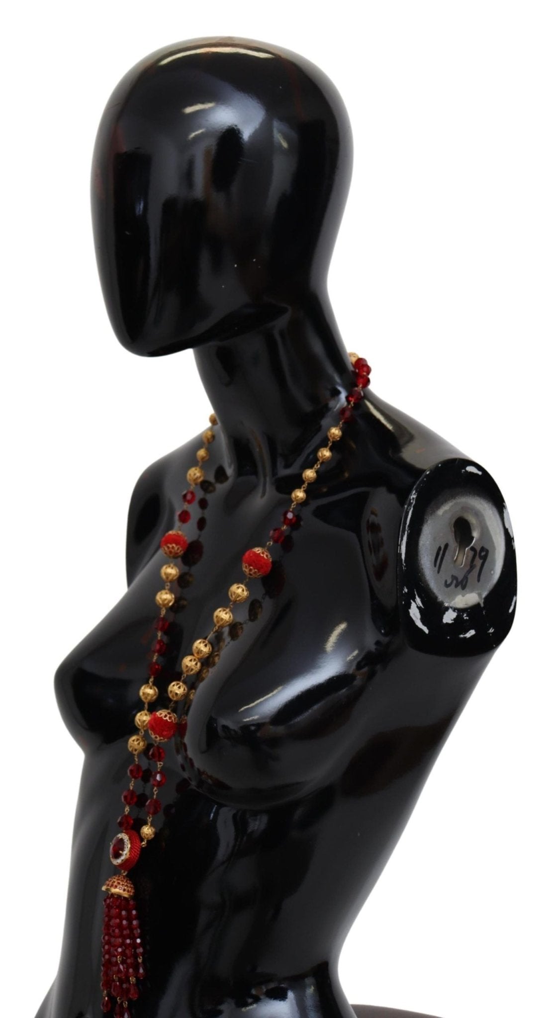 Dolce & Gabbana Elegant Red Crystal Gold - Plated Necklace - Sandy Store ByNet
