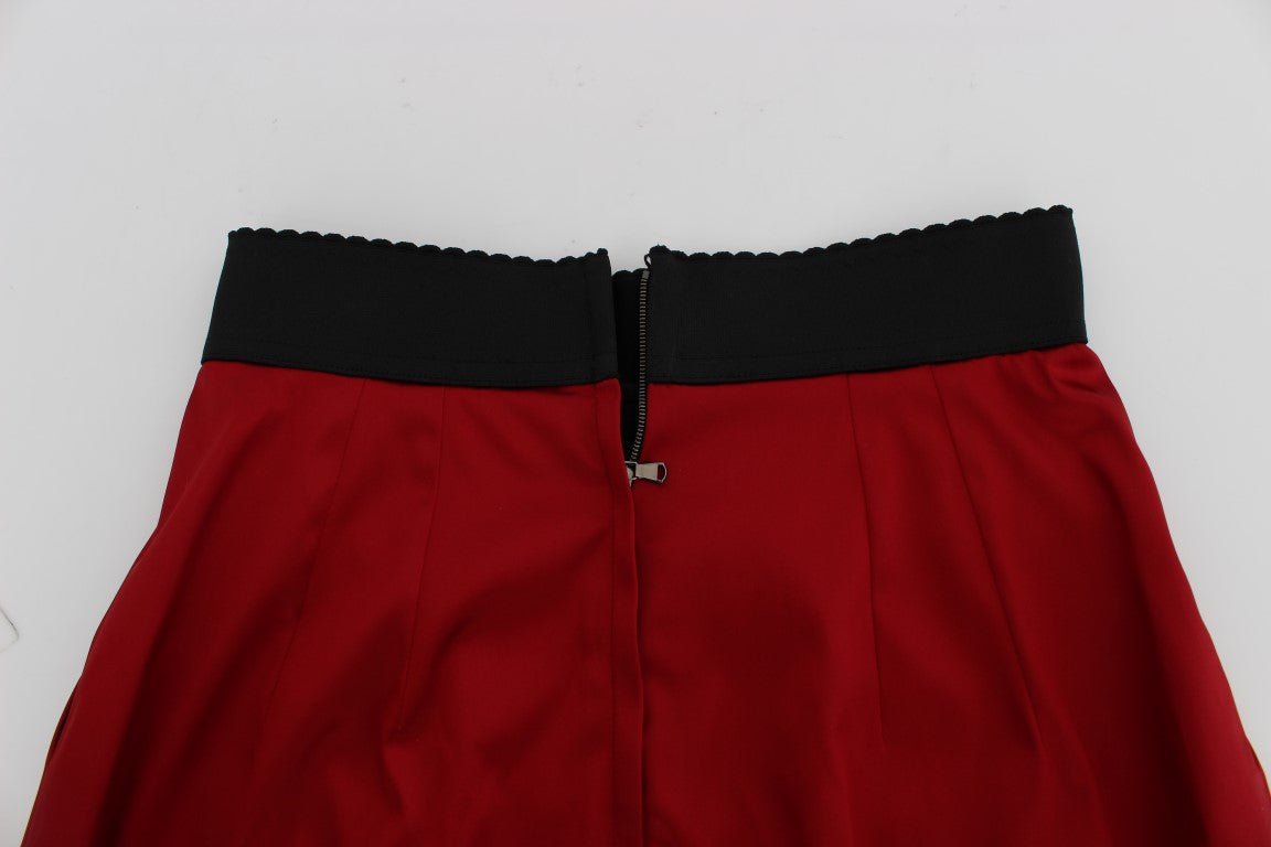 Dolce & Gabbana Elegant Red Lace High - Waist Skirt - Sandy Store ByNet