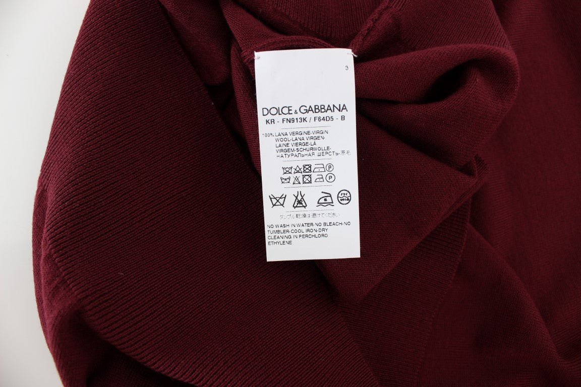 Dolce & Gabbana Elegant Red Wool Sleeveless Pullover Vest - Sandy Store ByNet