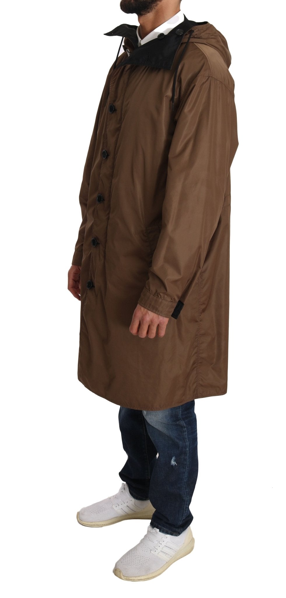 Dolce & Gabbana Elegant Reversible Hooded Raincoat - Sandy Store ByNet
