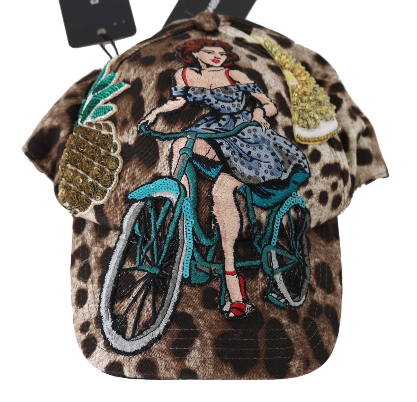 Dolce & Gabbana Elegant Sequined Leopard Baseball Cap - Sandy Store ByNet