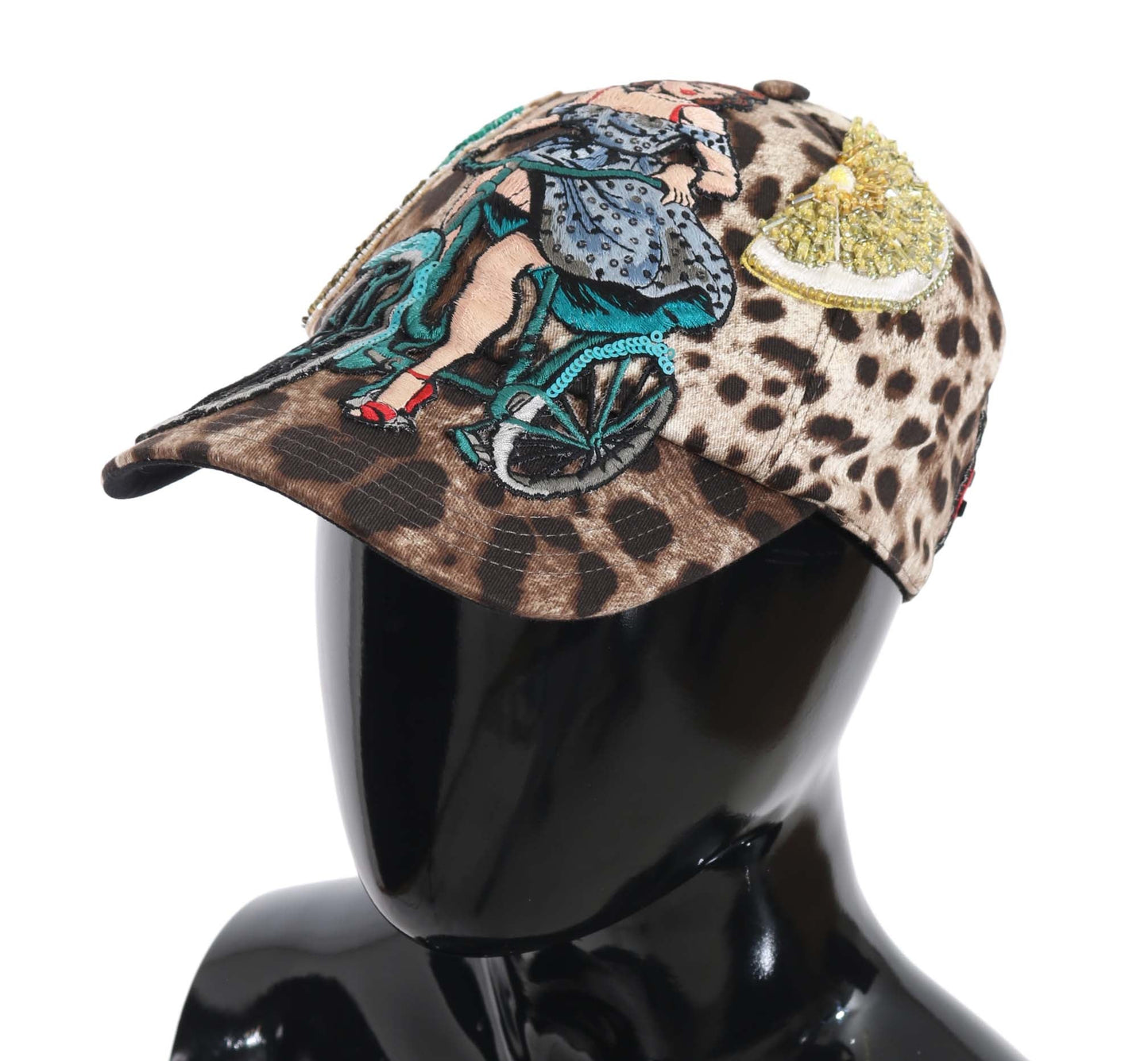 Dolce & Gabbana Elegant Sequined Leopard Baseball Cap - Sandy Store ByNet
