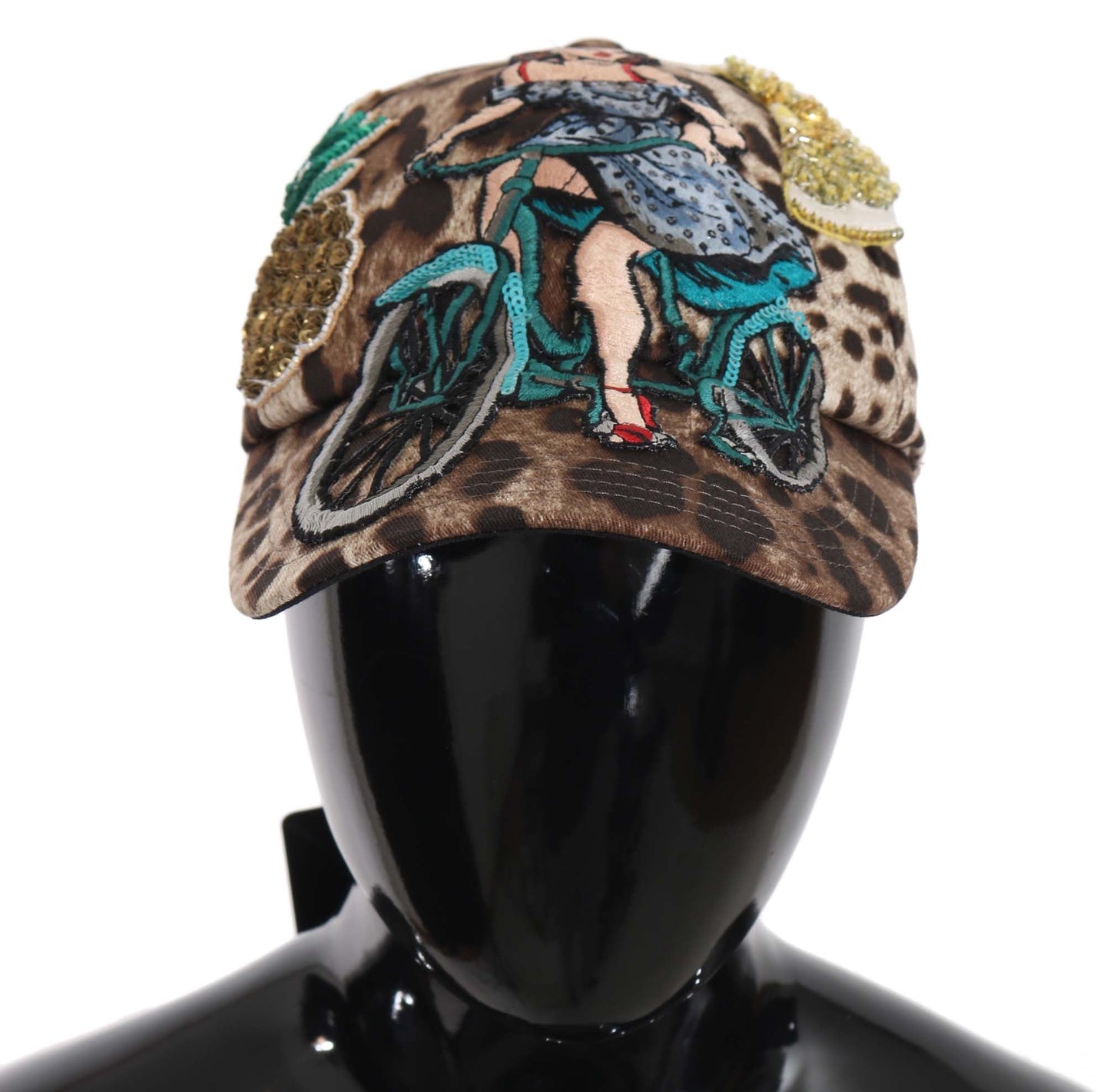 Dolce & Gabbana Elegant Sequined Leopard Baseball Cap - Sandy Store ByNet