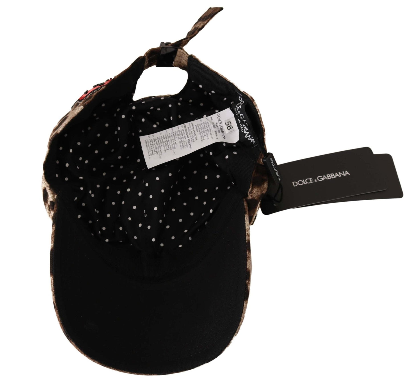 Dolce & Gabbana Elegant Sequined Leopard Baseball Cap - Sandy Store ByNet