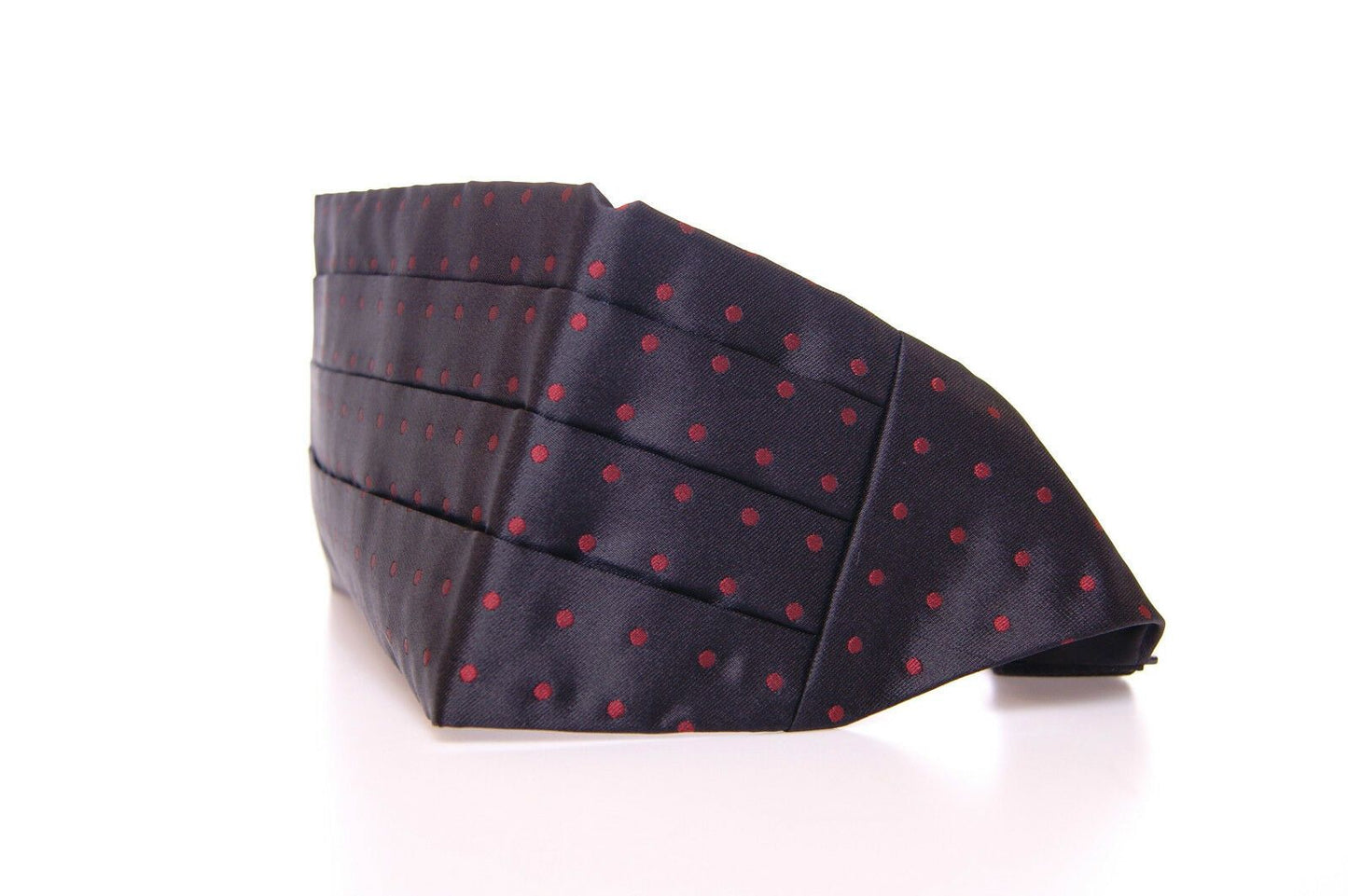 Dolce & Gabbana Elegant Silk Black Cummerbund with Red Polka Dots - Sandy Store ByNet