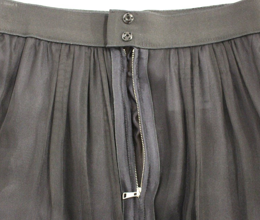 Dolce & Gabbana Elegant Silk Black Skirt for Evenings - Sandy Store ByNet