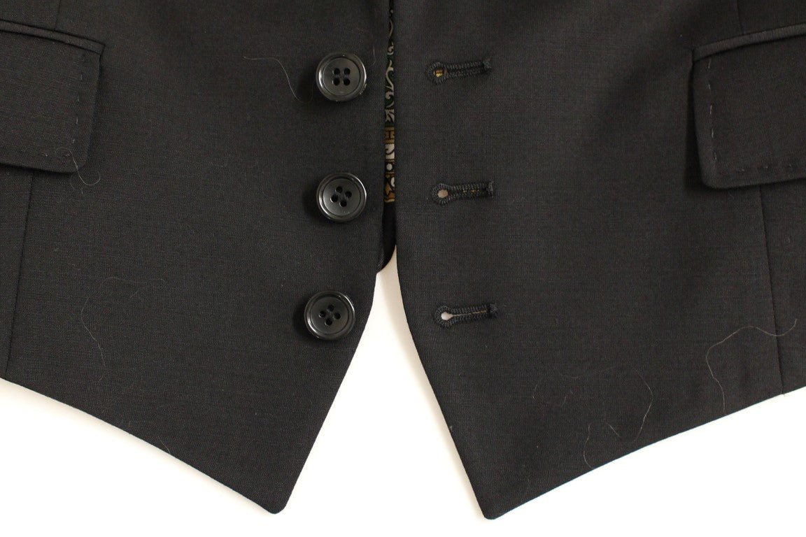 Dolce & Gabbana Elegant Silk - Blend Black Blazer with Scarf Back Detail - Sandy Store ByNet