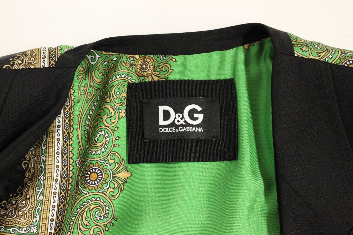 Dolce & Gabbana Elegant Silk - Blend Black Blazer with Scarf Back Detail - Sandy Store ByNet