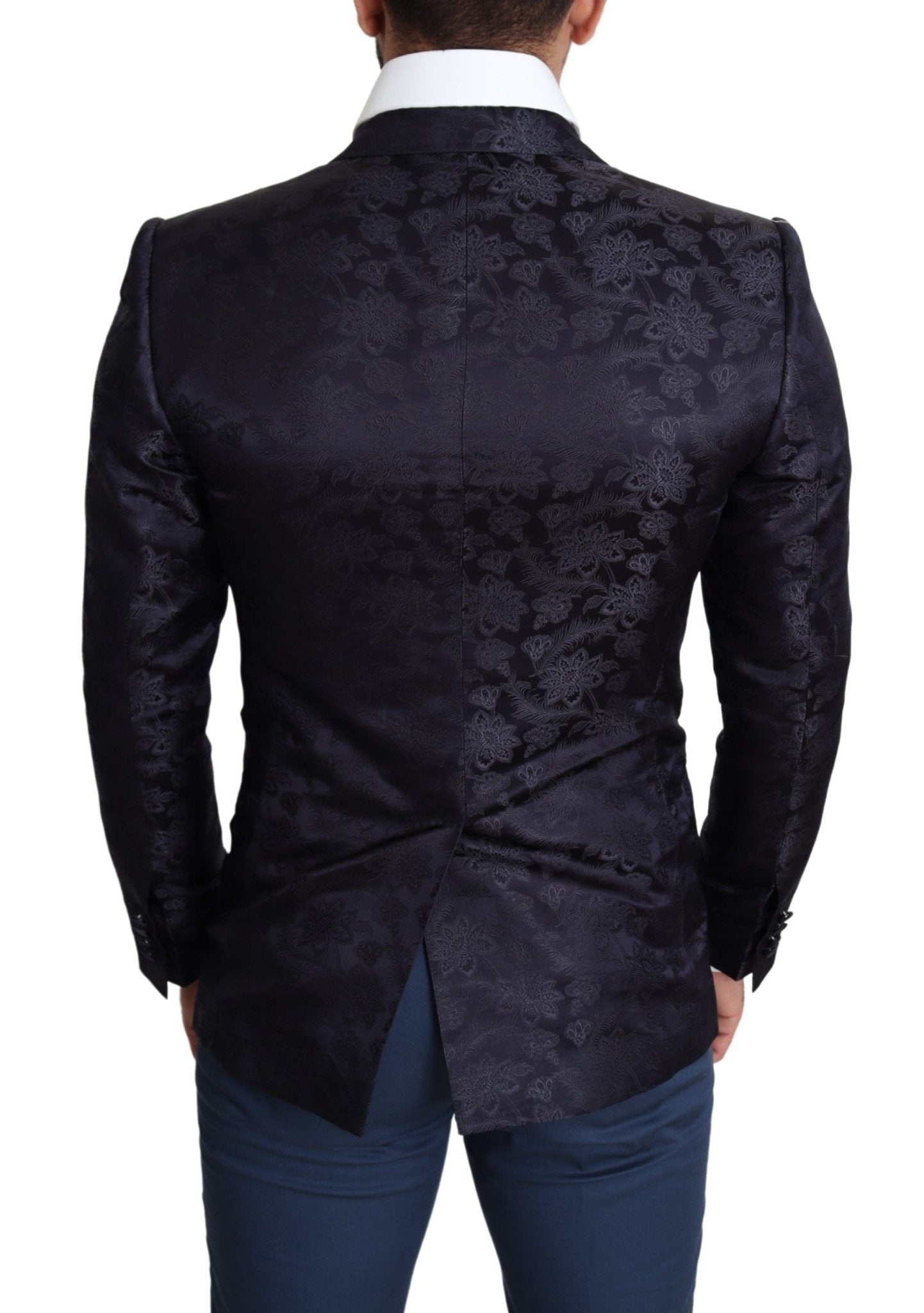 Dolce & Gabbana Elegant Silk Blend Martini Blazer in Blue - Sandy Store ByNet