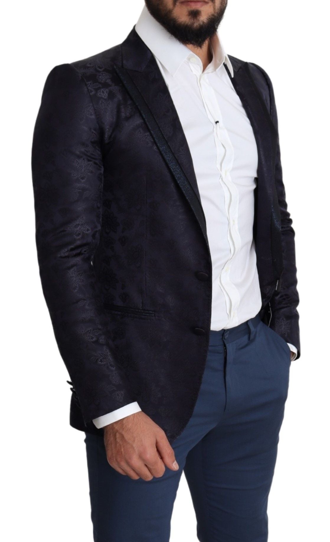Dolce & Gabbana Elegant Silk Blend Martini Blazer in Blue - Sandy Store ByNet