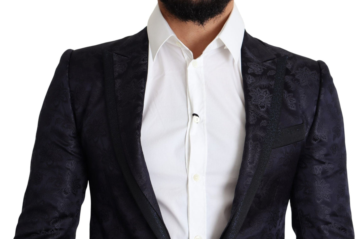 Dolce & Gabbana Elegant Silk Blend Martini Blazer in Blue - Sandy Store ByNet