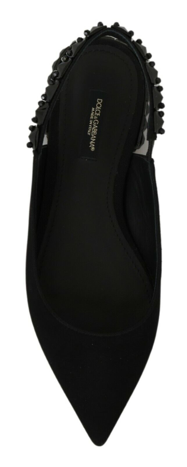 Dolce & Gabbana Elegant Silk Blend Slingback Flats with Crystals - Sandy Store ByNet