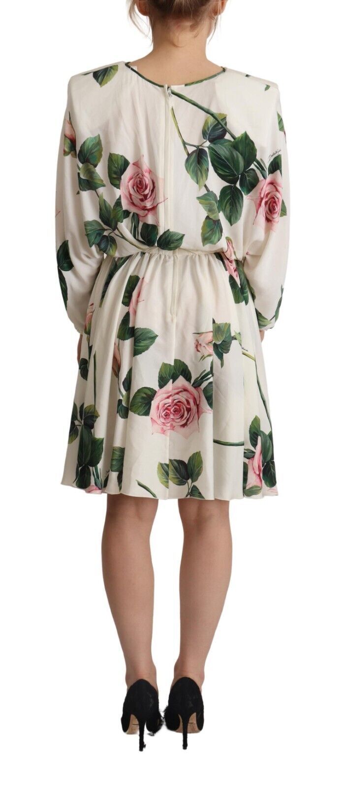 Dolce & Gabbana Elegant Silk Floral A - Line Dress - Sandy Store ByNet