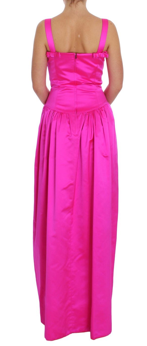 Dolce & Gabbana Elegant Silk Full Length Pink Sheath Dress - Sandy Store ByNet