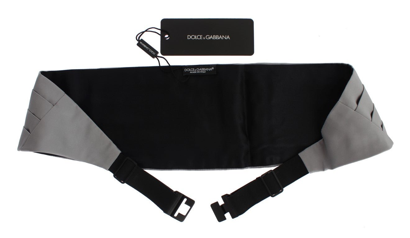 Dolce & Gabbana Elegant Silk Gray Cummerbund - Sandy Store ByNet