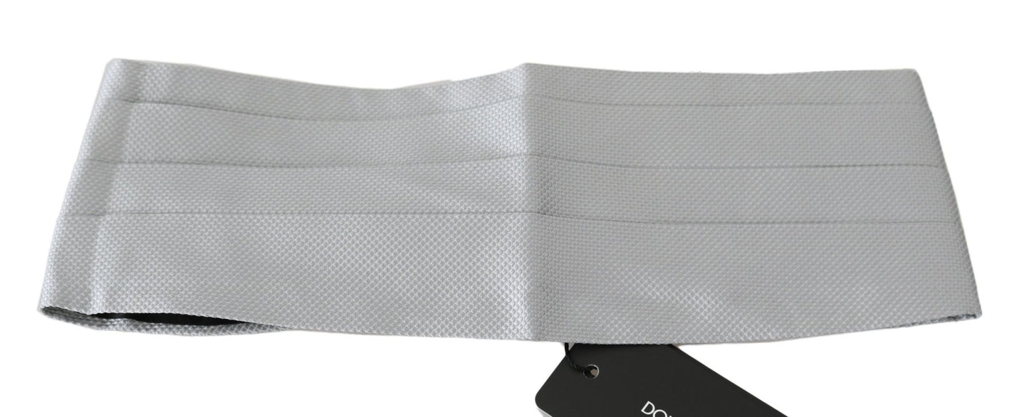 Dolce & Gabbana Elegant Silk Gray Cummerbund - Sandy Store ByNet