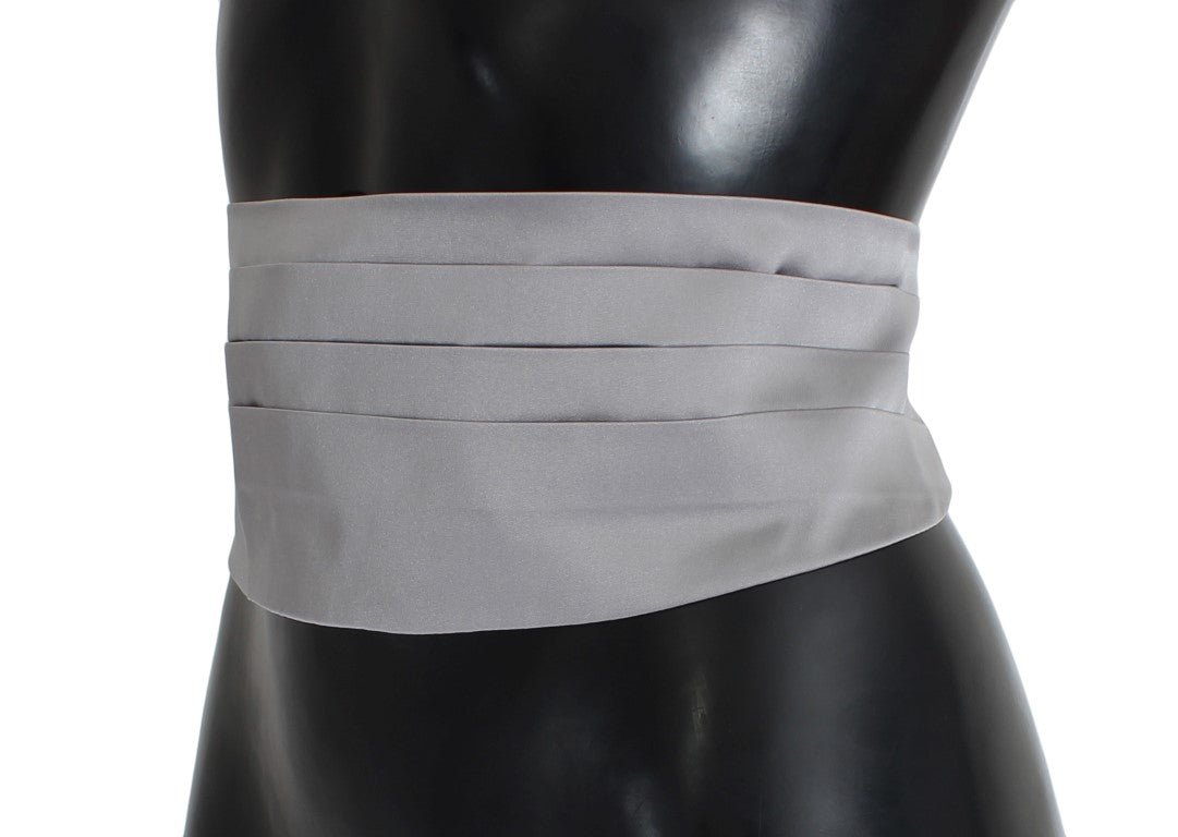 Dolce & Gabbana Elegant Silk Gray Cummerbund - Sandy Store ByNet