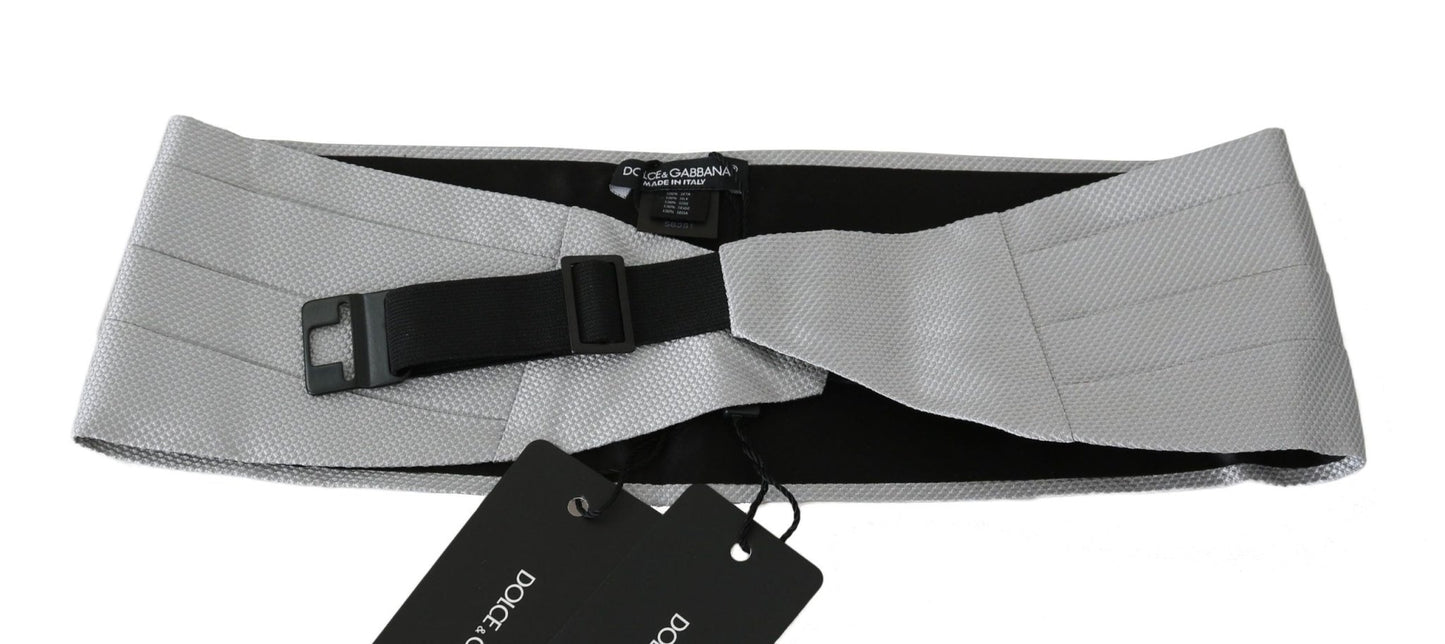 Dolce & Gabbana Elegant Silk Gray Cummerbund - Sandy Store ByNet