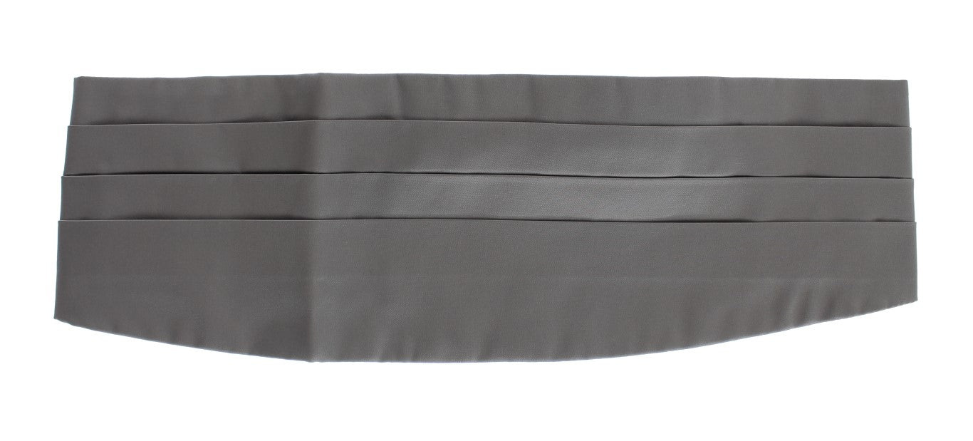 Dolce & Gabbana Elegant Silk Gray Cummerbund - Sandy Store ByNet