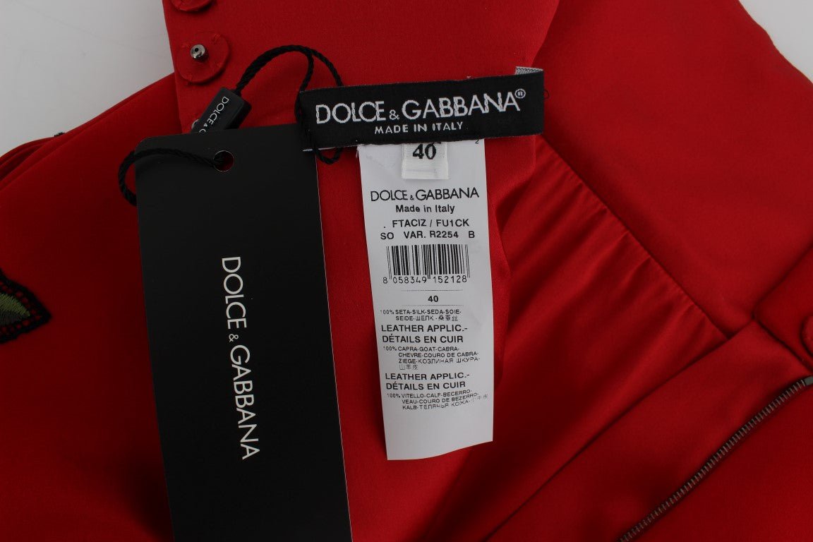 Dolce & Gabbana Elegant Silk High Waist Embroidered Shorts - Sandy Store ByNet