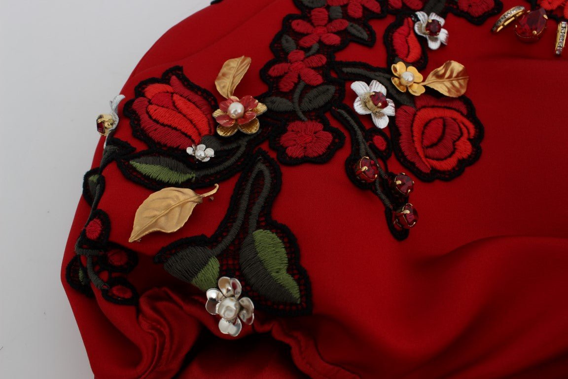 Dolce & Gabbana Elegant Silk High Waist Embroidered Shorts - Sandy Store ByNet