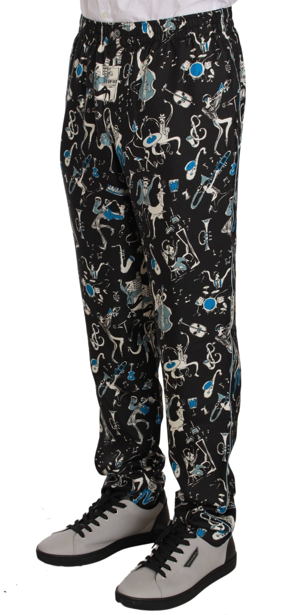 Dolce & Gabbana Elegant Silk Lounge Pants with Unique Print - Sandy Store ByNet