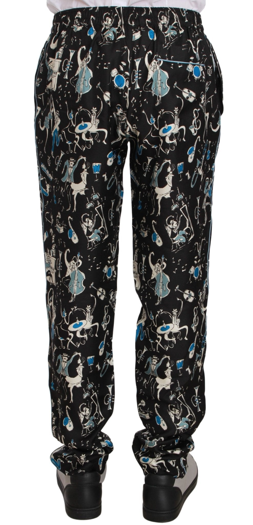 Dolce & Gabbana Elegant Silk Lounge Pants with Unique Print - Sandy Store ByNet