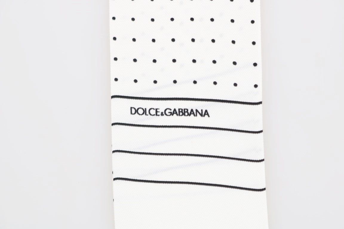 Dolce & Gabbana Elegant Silk Polka Dot Men's Scarf Wrap - Sandy Store ByNet