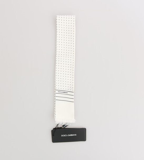 Dolce & Gabbana Elegant Silk Polka Dot Men's Scarf Wrap - Sandy Store ByNet