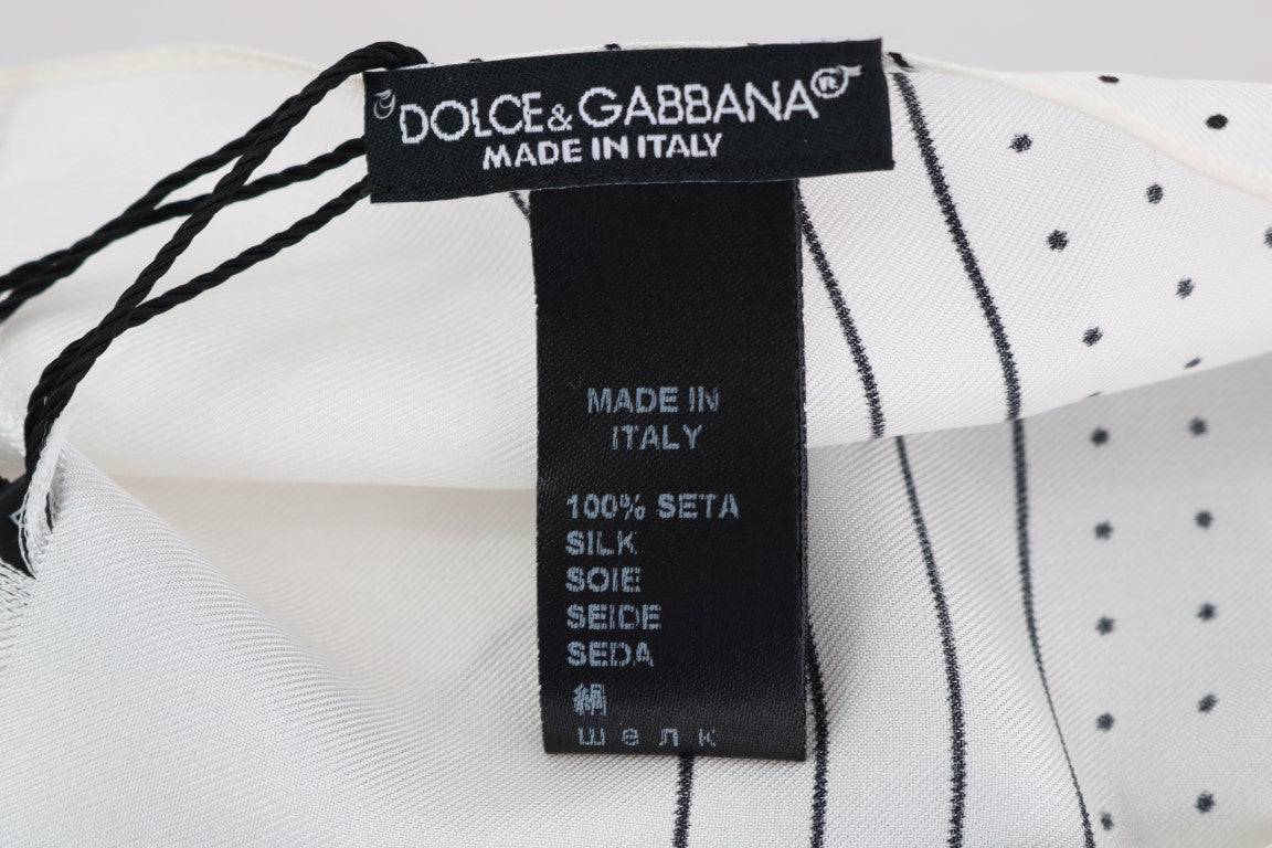 Dolce & Gabbana Elegant Silk Polka Dot Men's Scarf Wrap - Sandy Store ByNet